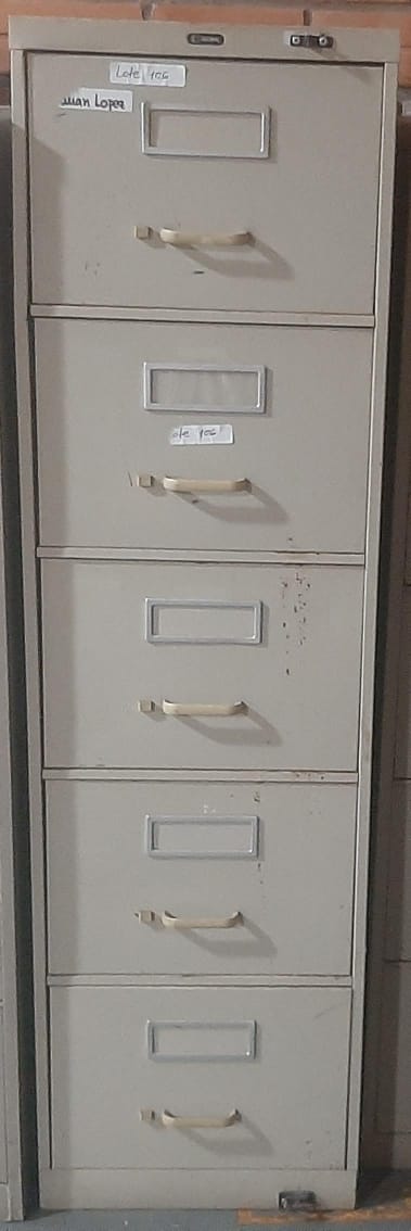 Archivador vertical de 5 cajones